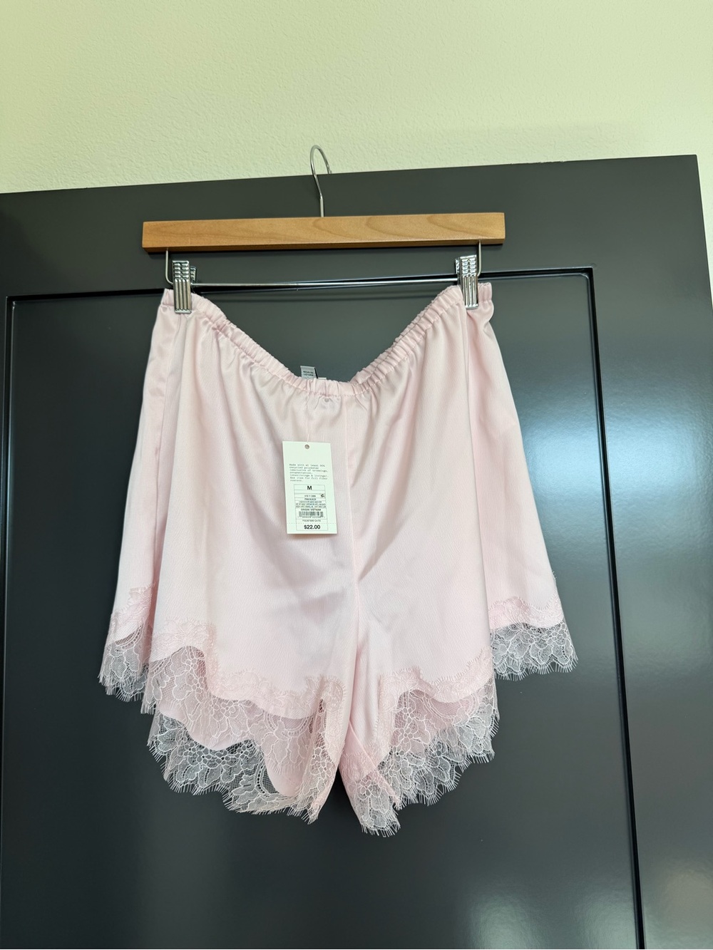 A New Day Soft Lace Trim Shorts - Light Pink